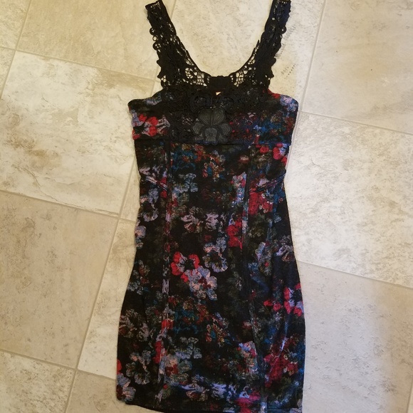 Free People floral lace bodycon panel dress - Picture 4 of 6